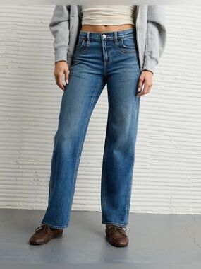 American Eagle strigid high waisted stovepipe wide leg jeans